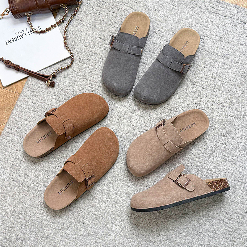 Baotou Half Slippers Women Flat 2026 New Fashion Casual Versatile Women's Shoes One-Step Birkenstock - Image 2