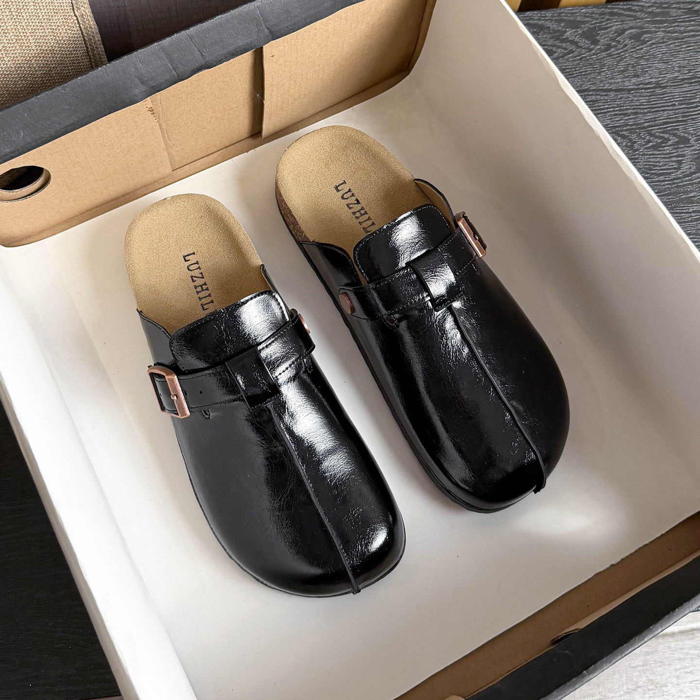 Baotou Half Slippers 2026 New Fashion Chunky Sole Slip-On Lazy Shoes Birkenstock - Image 2