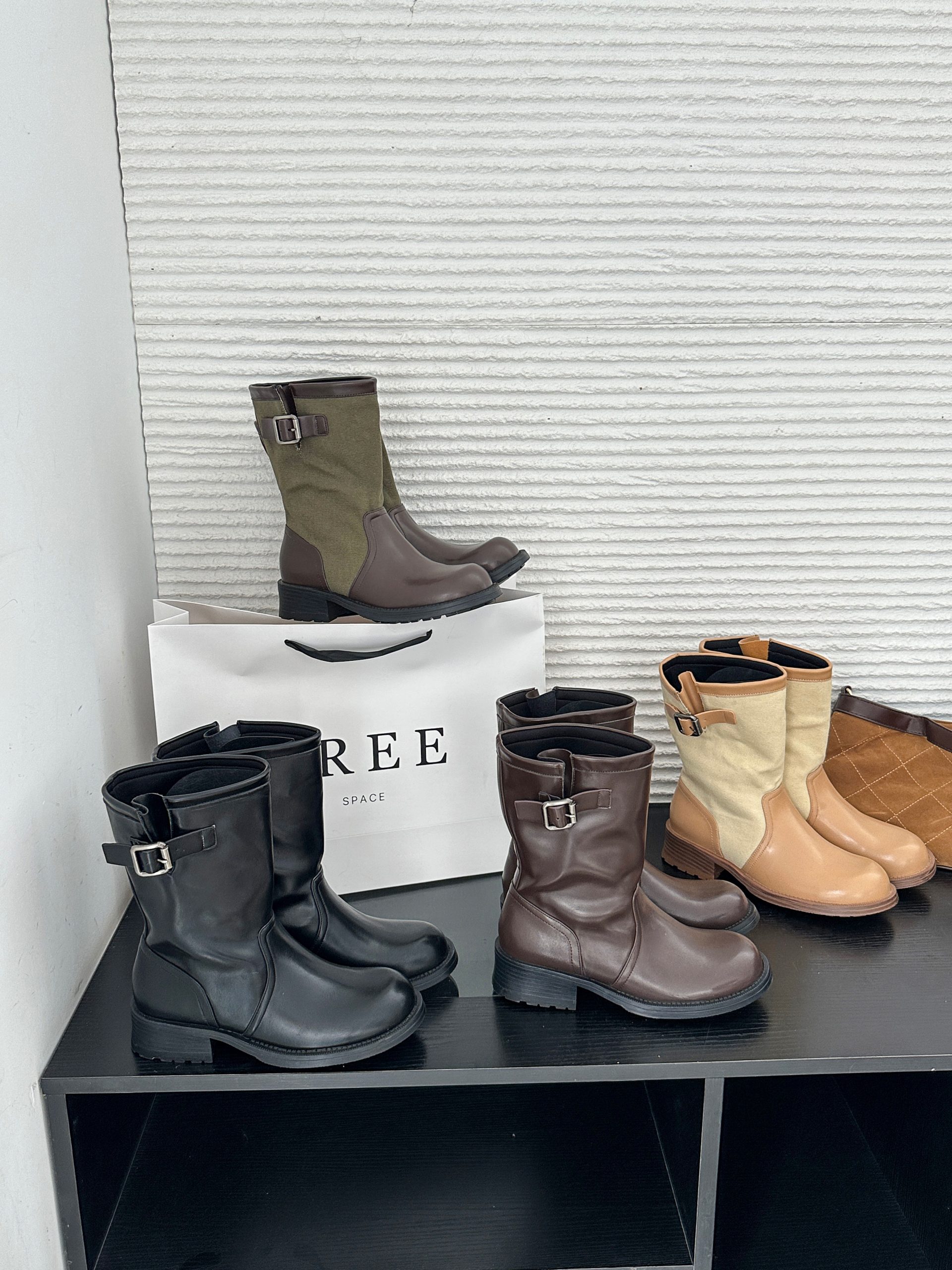 New Autumn Winter Contrast Color Simple Versatile Martin Boots Women Short Boots