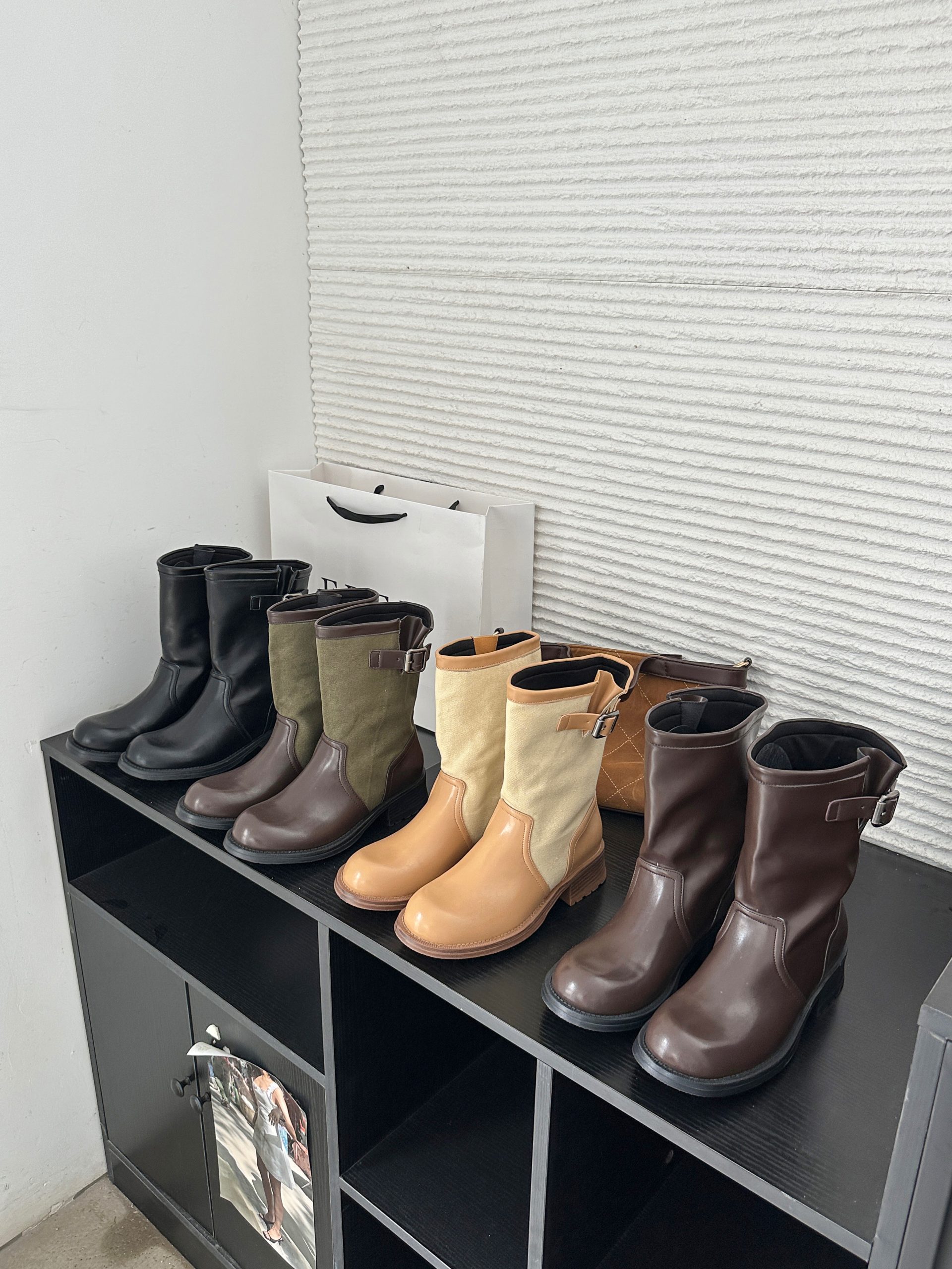 New Autumn Winter Contrast Color Simple Versatile Martin Boots Women Short Boots - Image 3