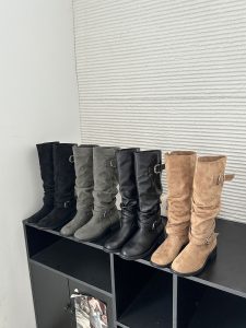 Domiuer 2026 Autumn New Double Buckle Minimalist Over-the-Knee Women's Boots